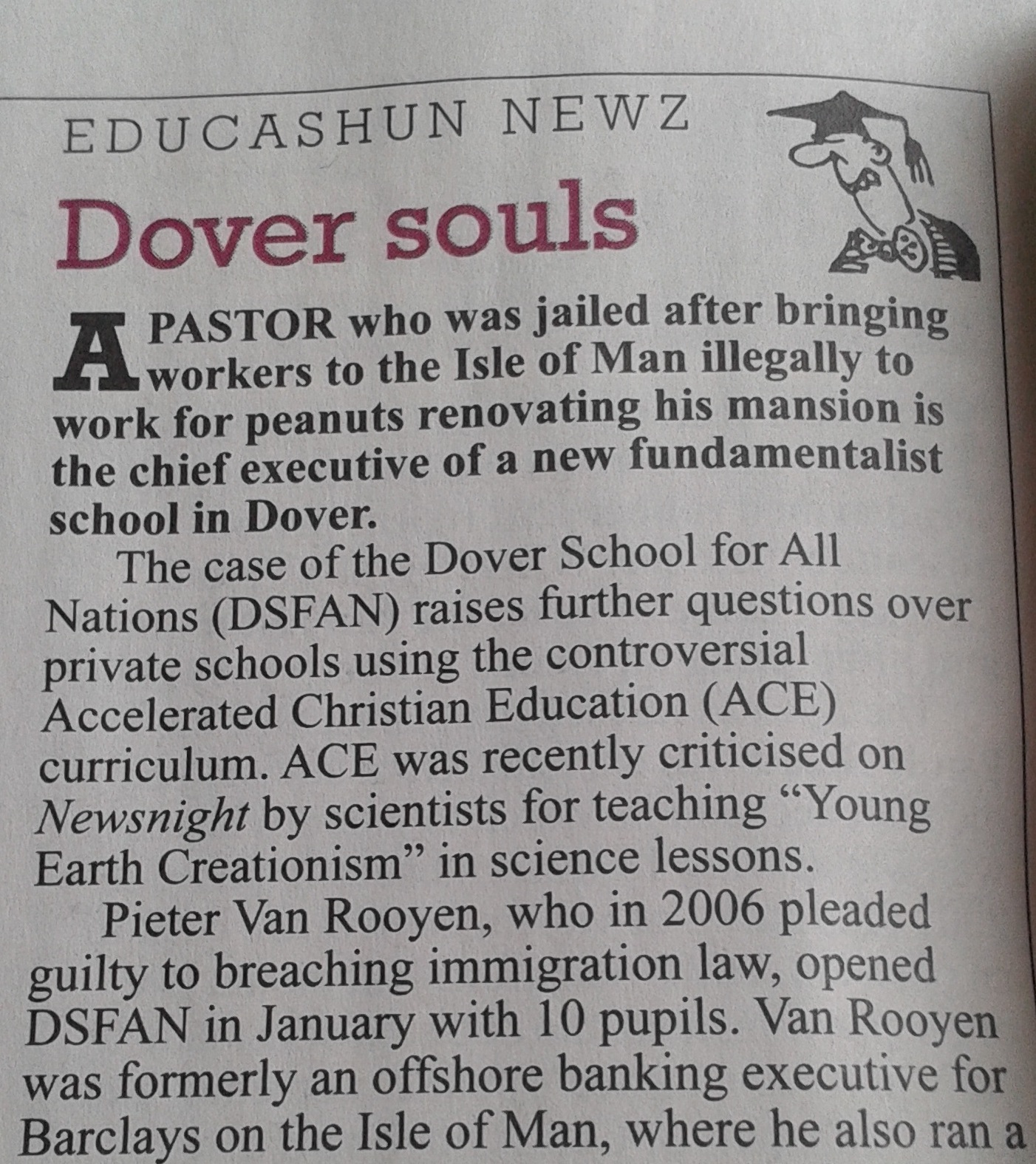 From Private Eye issue 1369, 27 June - 10 July 2014 -