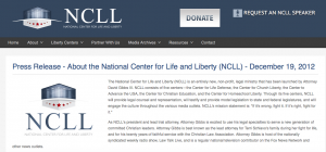 As recently as 2012, on his own organization NCLL’s website, David C. Gibbs III proudly declared his “twenty years of faithful service with the Christian Law Association.”