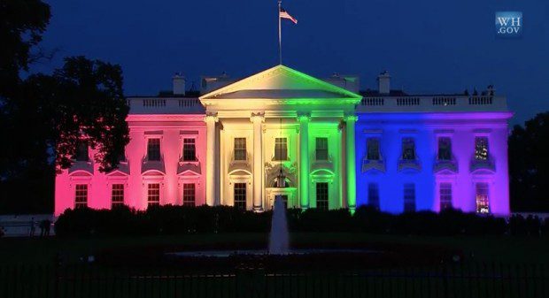 rainbow white house