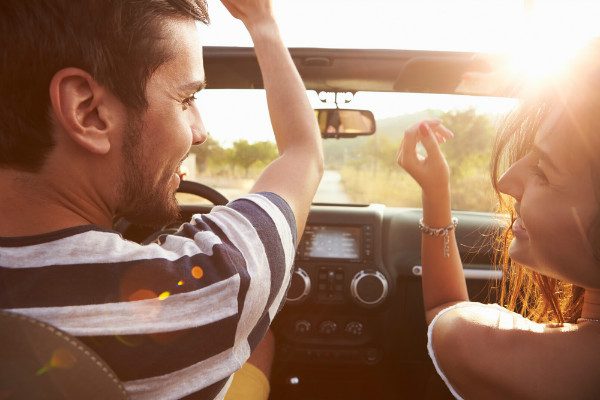 couple driving