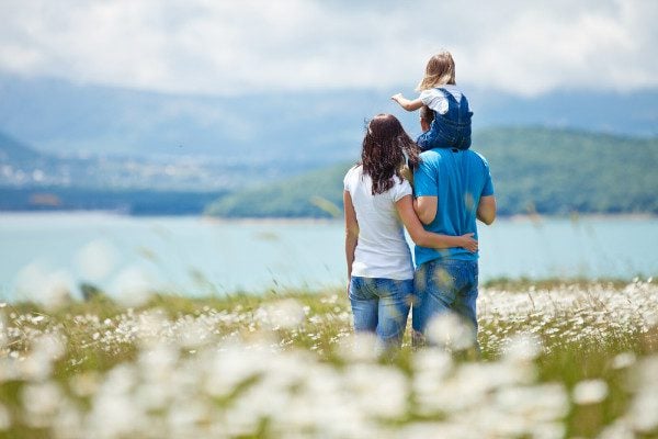 couple and daughter