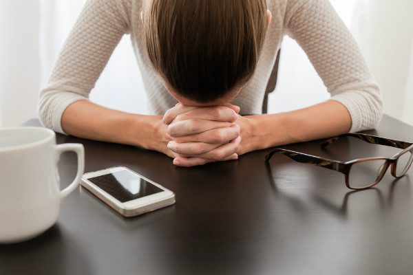 woman stressed stuck