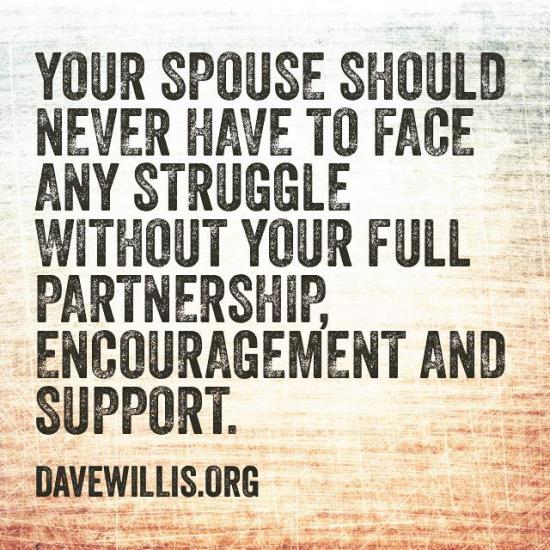3. Happy couples don't let each other face a struggle alone.