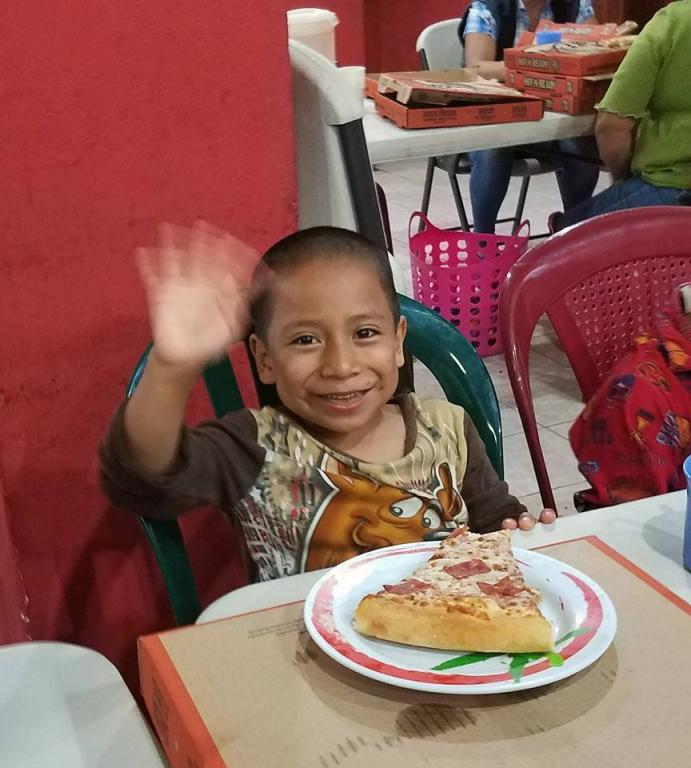 pizza party casa shalom orphanage in Guatemala