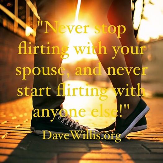 4. Start flirting with your spouse throughout the day.