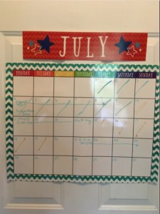  Keep a LARGE family calendar in a visible place in your home.