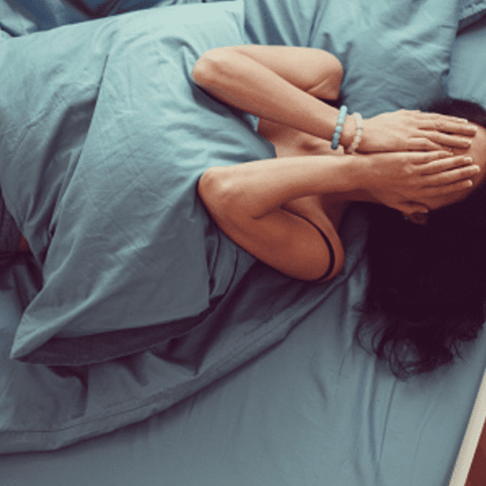 You have trouble sleeping because your worrisome thoughts seem to plague your mind.