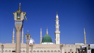 Masjid an-Nabawi (Prophet's Mosque) in Medina, Saudi Arabia 