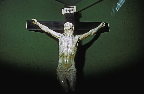 Religious art. Crucifixion Daniel Faust (American, born 1956) Date: 1984 Medium: Silver dye bleach print