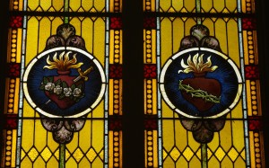 Saint_Mary_Catholic_Church_(Philothea,_Ohio)_-_stained_glass,_Immaculate_and_Sacred_Hearts