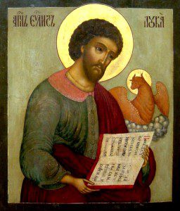 Luke the Evangelist (with a winged ox because ... don't ask).