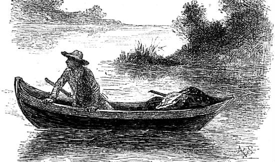 huckleberry finn canoe