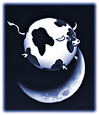 Cartoon of a spherical cow.