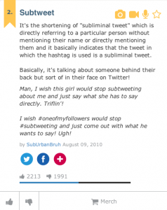 subtweet definition