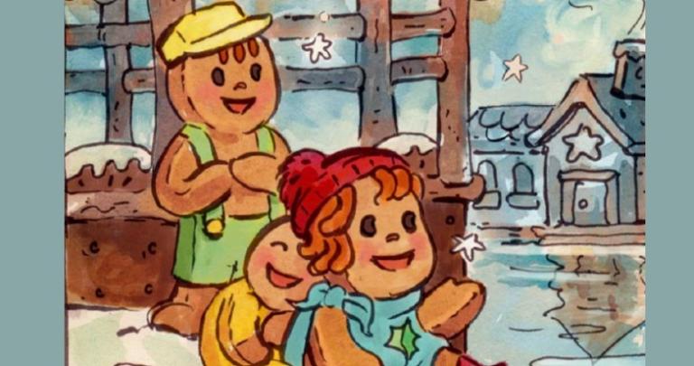 Storybook gingerbread people.