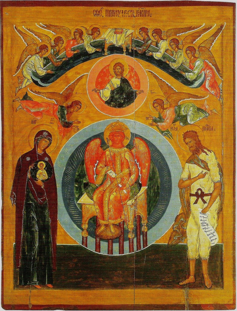 Icon of Wisdom (Sophia), 16th century. Held in the Vologda Museum. Image in the public domain, from Wikipedia.