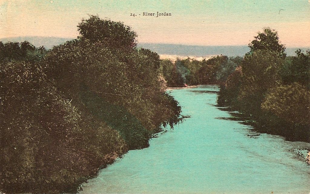 The river Jordan ca. 1925, in a postcard by Kerrimeh Aboud. John's activity is said to have centered on the river. "JordanAbbud". Licensed under Public Domain via Commons - https://commons.wikimedia.org/wiki/File:JordanAbbud.jpg#/media/File:JordanAbbud.jpg