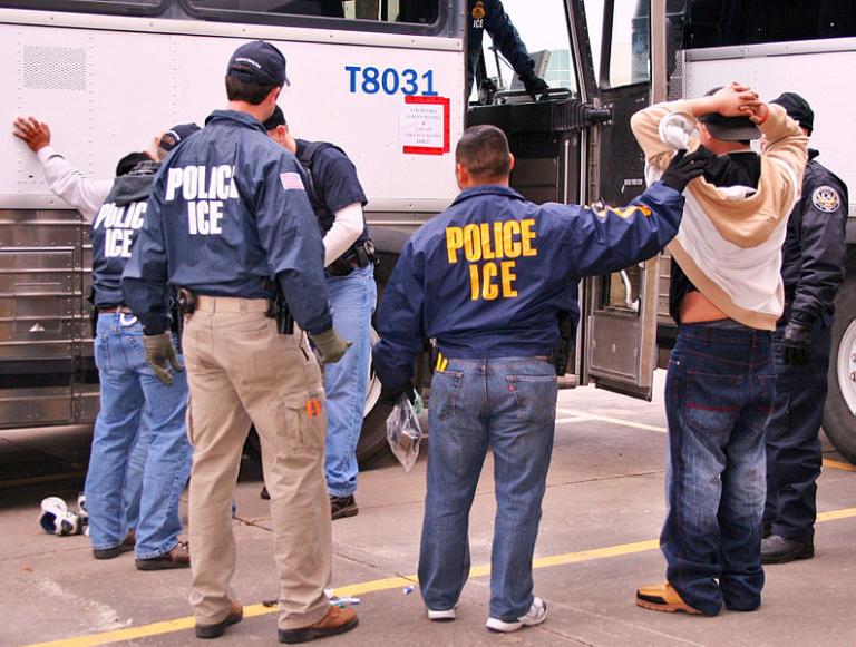 https://commons.wikimedia.org/wiki/File%3A100203houston_lg.jpg; By U.S. Immigration and Customs Enforcement (ICE), www.ice.gov. Please credit by saying "Photo Courtesy of ICE". [Public domain], via Wikimedia Commons