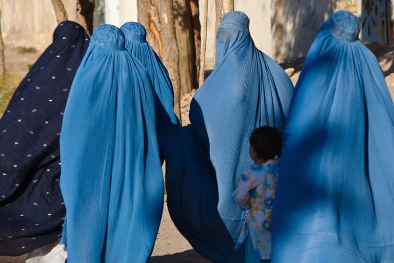 https://commons.wikimedia.org/wiki/File%3AWomen_in_burqa_with_their_children_in_Herat%2C_Afghanistan.jpg; By Arnesen (Woman and Children) [CC BY-SA 2.0 (http://creativecommons.org/licenses/by-sa/2.0)], via Wikimedia Commons