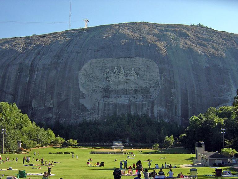 https://commons.wikimedia.org/wiki/File%3AStoneMountain.jpg; By KyleAndMelissa22 (Own work) [Public domain], via Wikimedia Commons