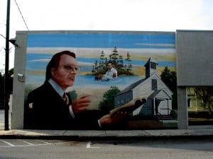 Billy Graham mural in Palatka, FL, c/o Christopher Sessums