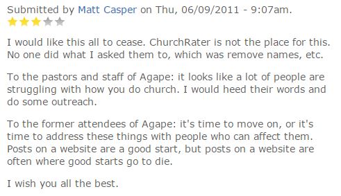 Screencapture from ChurchRater.com, accessed January 28, 2016.