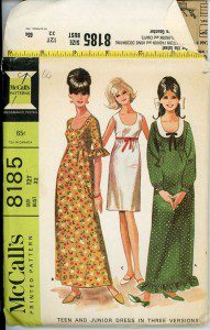 McCalls 8185 dress pattern. I don't know if this is what she used, but the dress looks most like the yellow one here.
