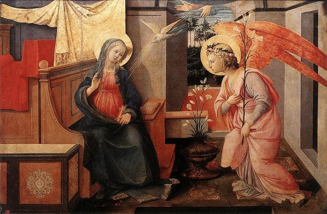 The Annunciation. (Public domain.) Let's face it: if Dr. Phil had existed a couple thousand years ago, Mary would have been on his show.