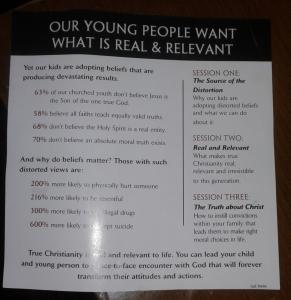 kevin's scan of flyer from josh mcdowell