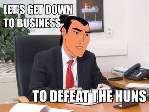let's get down to business/to defeat the huns