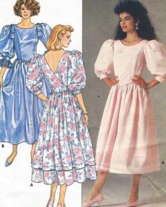 butterick pattern of typical mid-late 1980s fashion