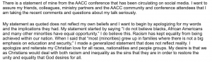 josh mcdowell response to racism accusations