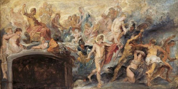 The Council of Gods (Sketch for the Medici Cycle) No.14, Peter Paul Rubens. From WikiMedia.