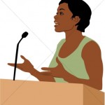 black woman preaching clip art