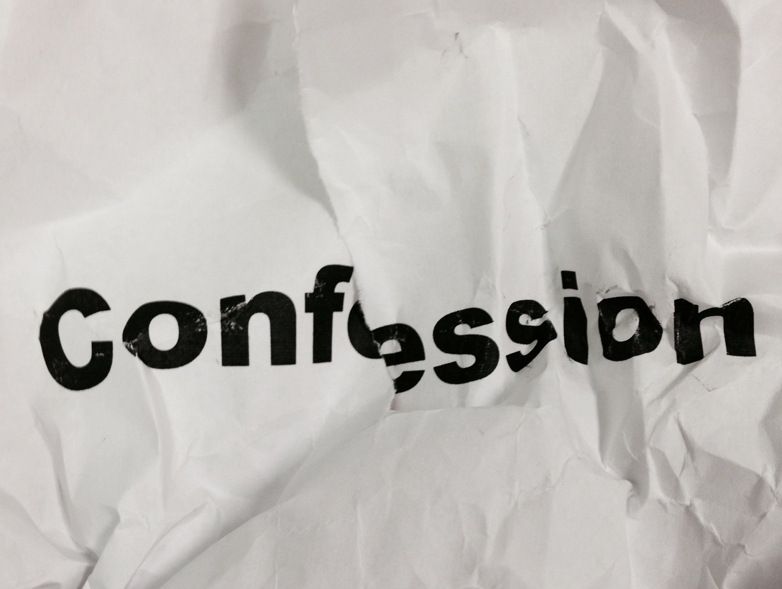 Confess. Confessions. Confession.