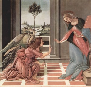 "Annunciation" by Sandro Botticelli