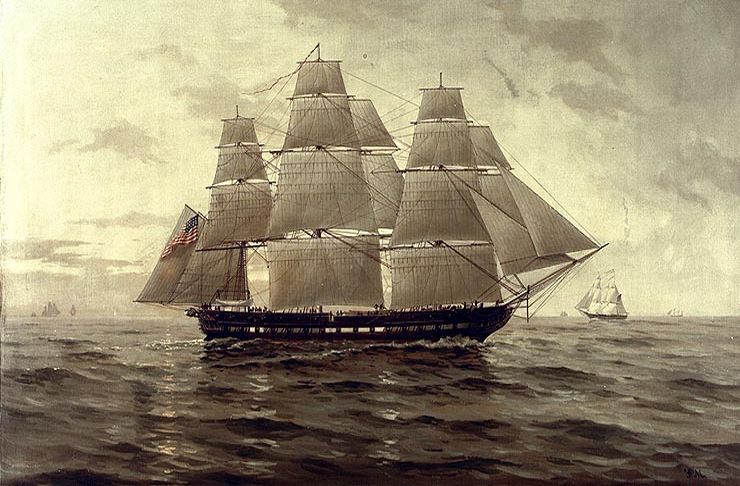 The Chesapeake. Painting by Painting by F. Muller. Public domain, via Wikimedia Commons.