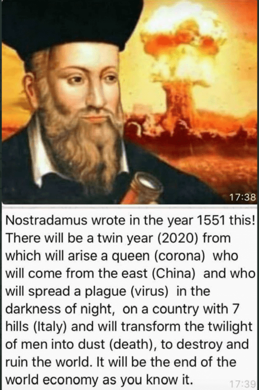 Nostradamus predicted covid 19 and tom brady leaving the patriots