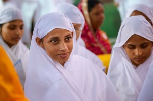 Jain nuns during Chaturmas, Ajmer, Rajasthan, India.