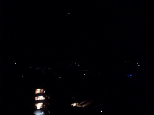 the lights of the senior home, the city, the freeway long before dawn. 