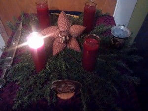 My syncretic Advent altar