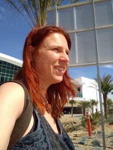 Selfie at the San Diego airport, confident that folks at home are holding down the fort and snuggling with the cats. 