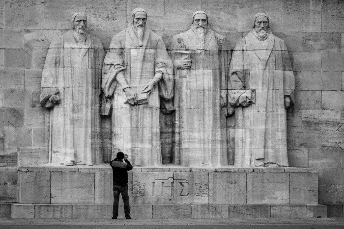 Reformation Wall, Geneva. Flickr/Geoffrey Etwein