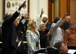 She went to be defeated in a bid for Governor in a race where only 40 percent of Texans voted.