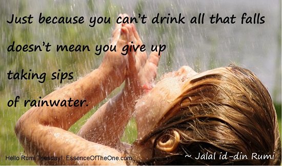 Rumi Taking Sips of Rainwater