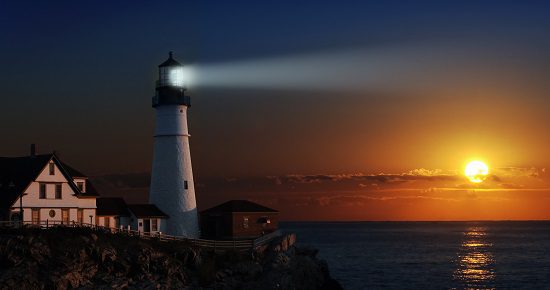 Lighthouse at dawn