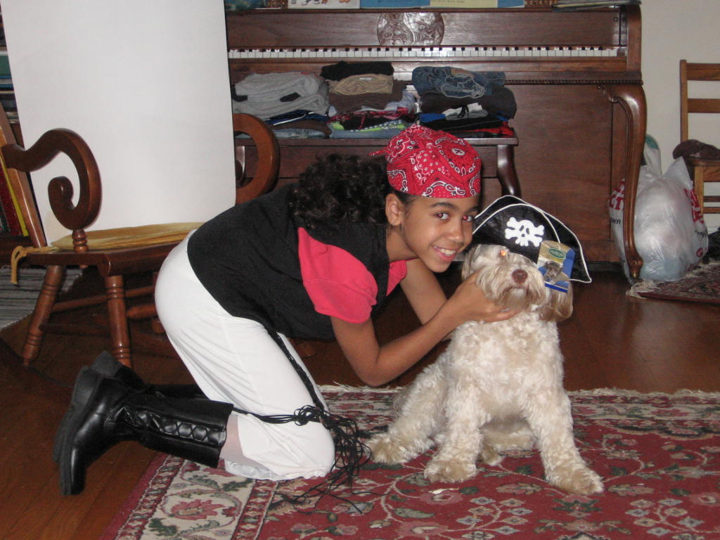 Hannah and Nunya on Halloween