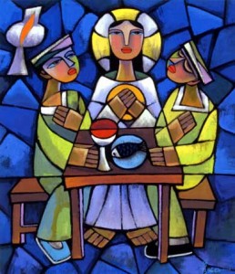 Maundy Supper at Emmaus. 2001 He Qi