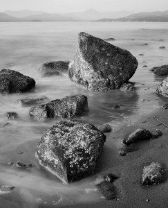 The Salish Sea from Tower Beach, Vancouver, BC. 