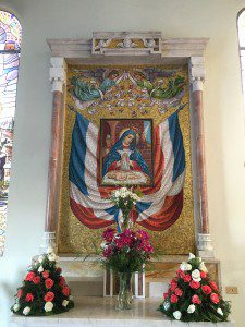 Altagracia Virgin with Dominican Flags